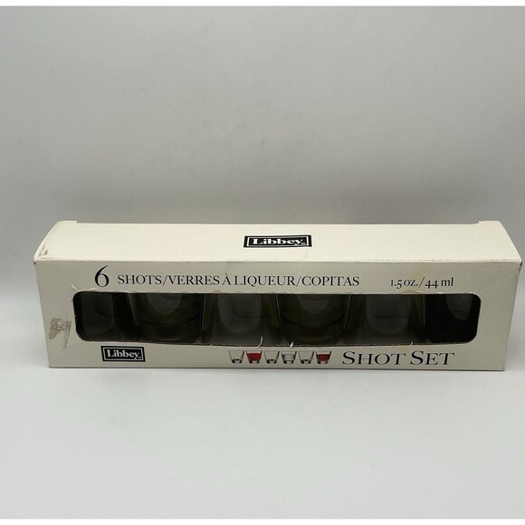 Libbey True Fabrication 6 Shot Set 1.5 Oz each Brand New In Original Box - Picture 5 of 5